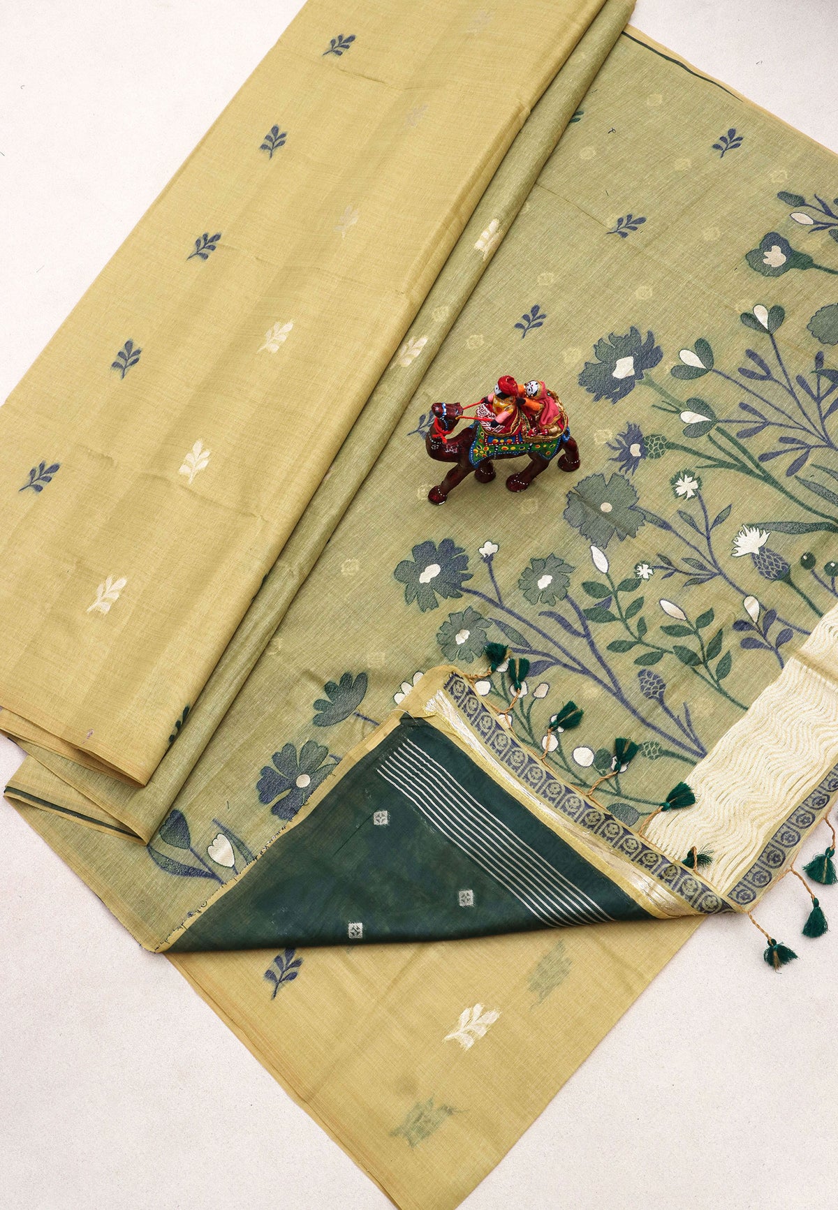 Samyoga Saree with Lighi Yellow Colour and Border With Gold Shade-(SA-765)
