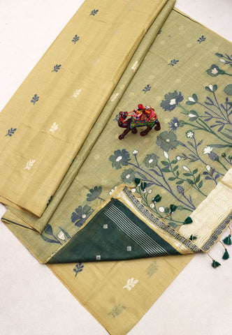Samyoga Saree with Lighi Yellow Colour and Border With Gold Shade-(SA-765)