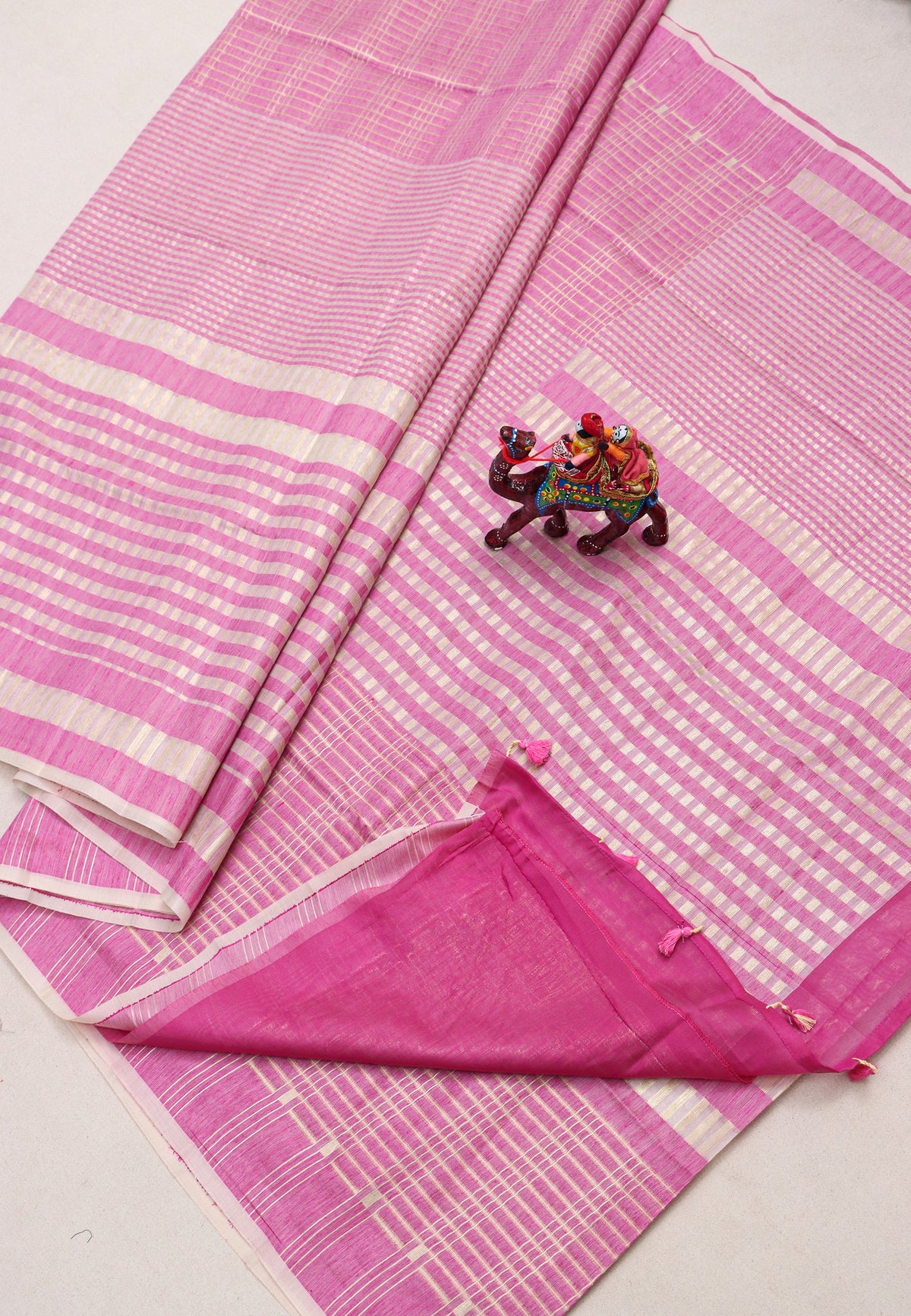 Samyoga Saree with Cream Colour and Border With Gold Shade-SA-800