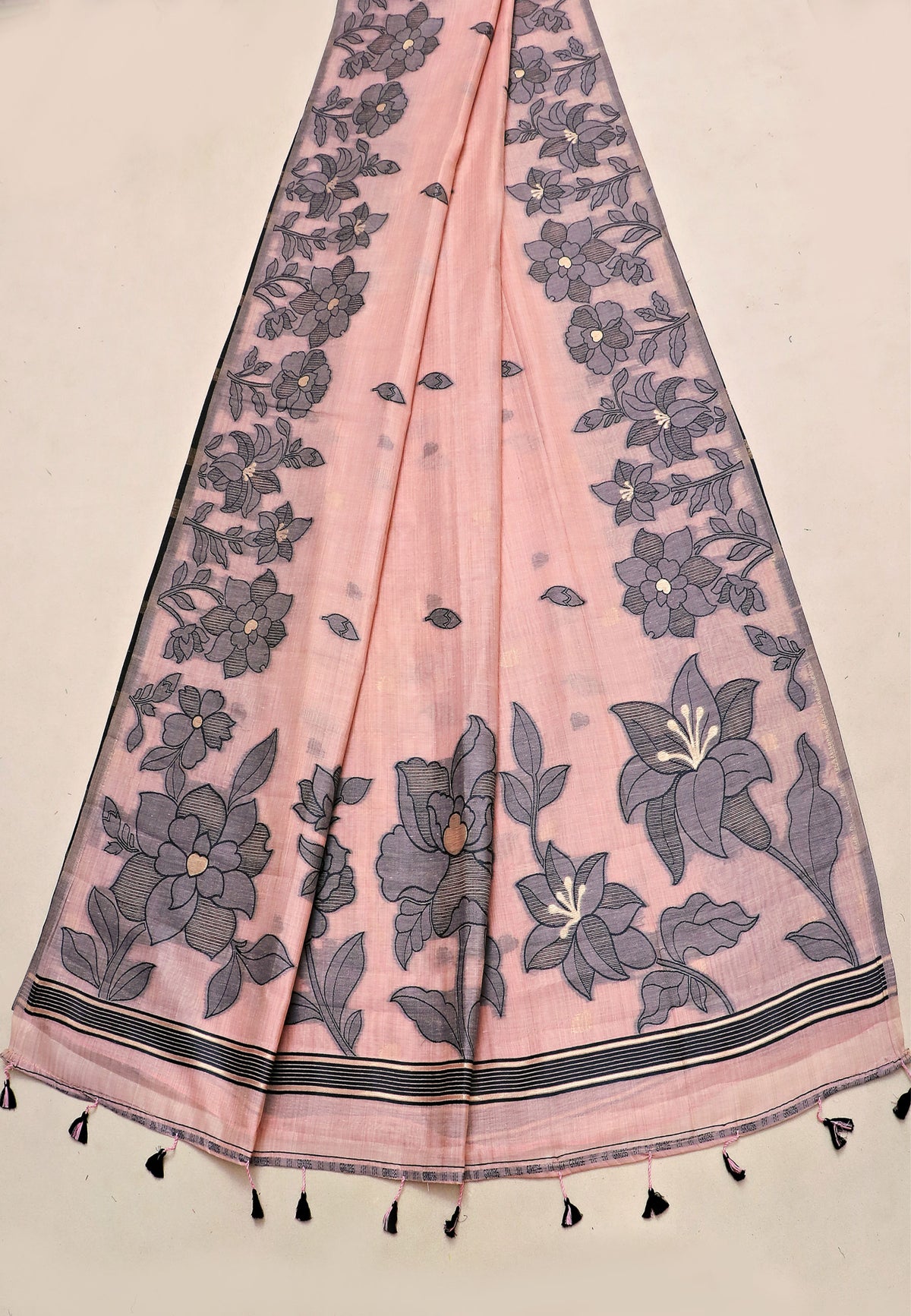 Samyoga Saree with Cream Colour and Border With Gold Shade-SA-841