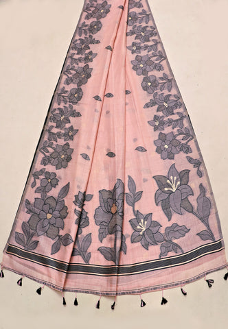 Samyoga Saree with Cream Colour and Border With Gold Shade-SA-841