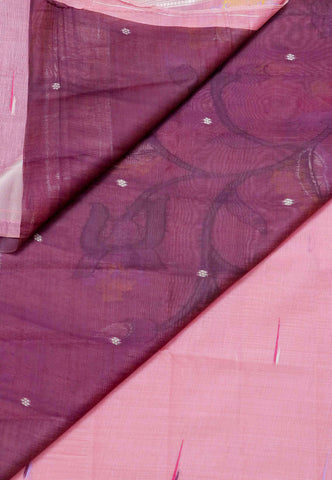 Samyoga Saree with Pink Colour and Border With Silver Shade-(SA-685)