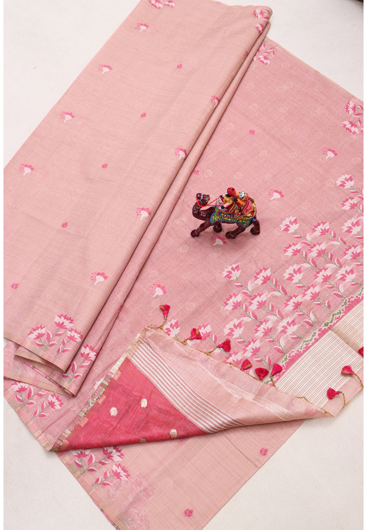Samyoga Saree with Cream Colour and Border With Gold Shade-SA-796