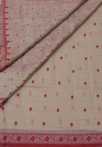 Samyoga Saree with Cream Colour and Border With Gold Shade-SA-812