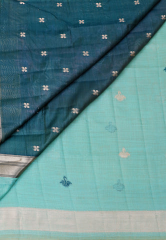 Samyoga Saree with Cream Colour and Border With Gold Shade-SA-849