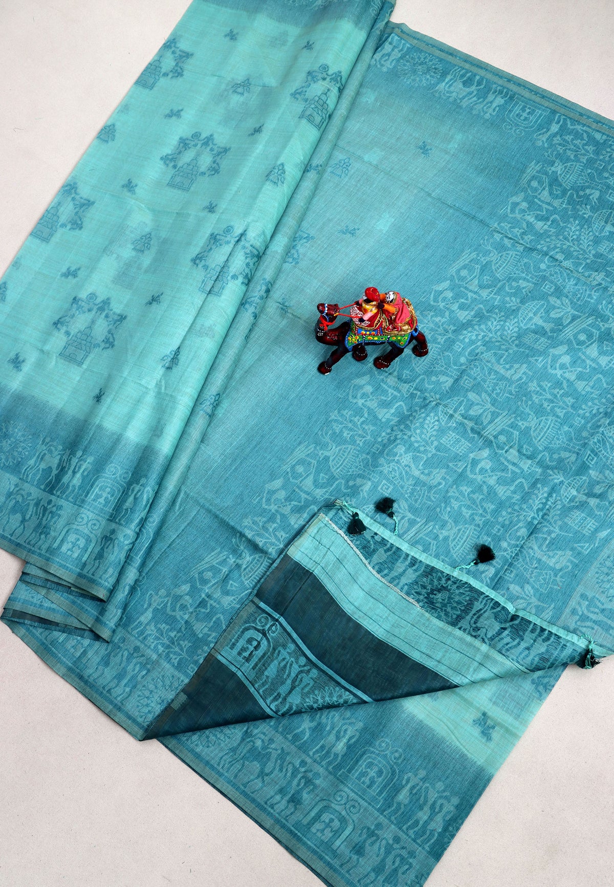 Samyoga Saree with Blue Colour and Border With Blue Shade-(SA-778)