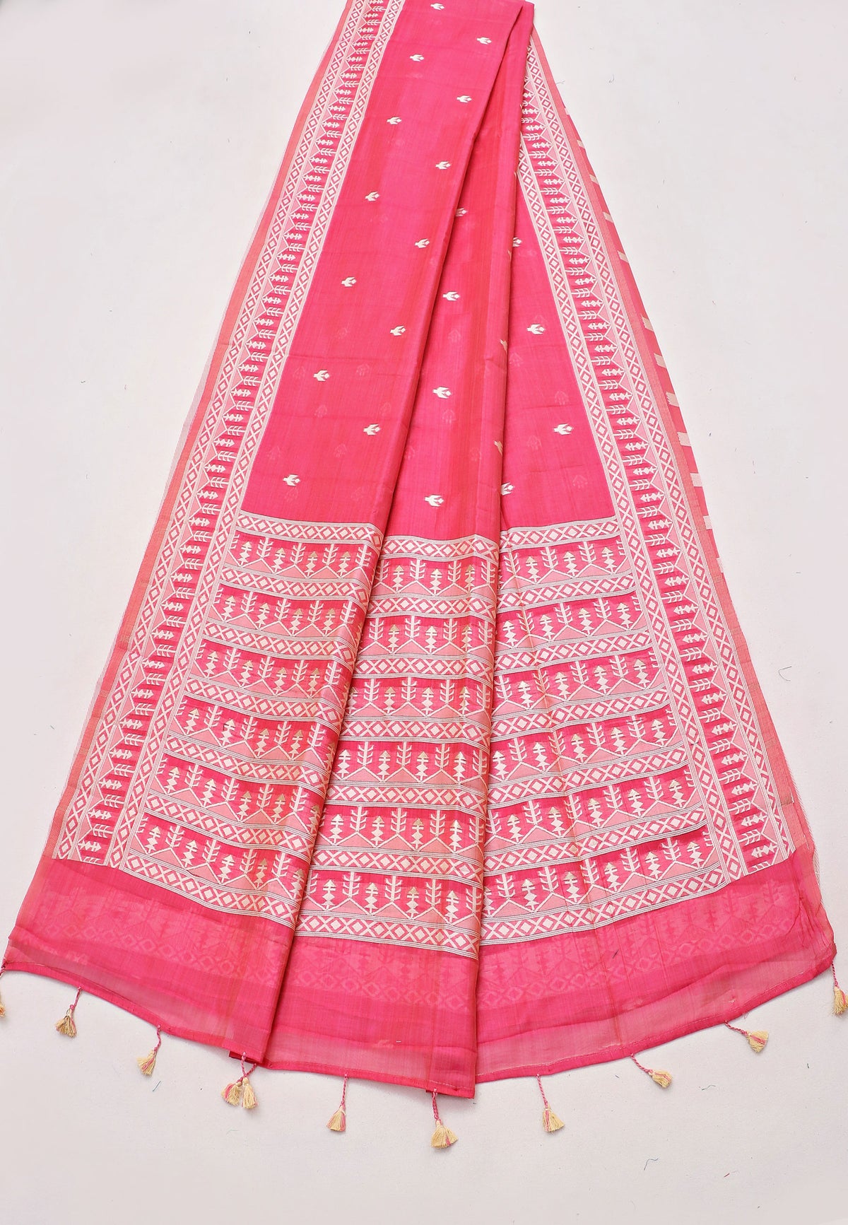 Samyoga Saree with Cream Colour and Border With Gold Shade-SA-846