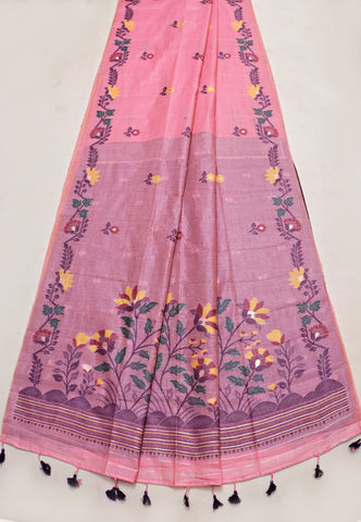 Samyoga Saree with Cream Colour and Border With Gold Shade-SA-840