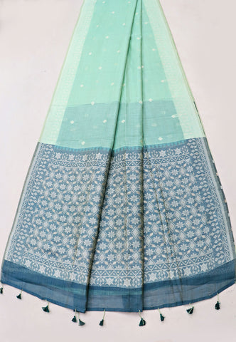 Samyoga Saree with Cream Colour and Border With Gold Shade-SA-834