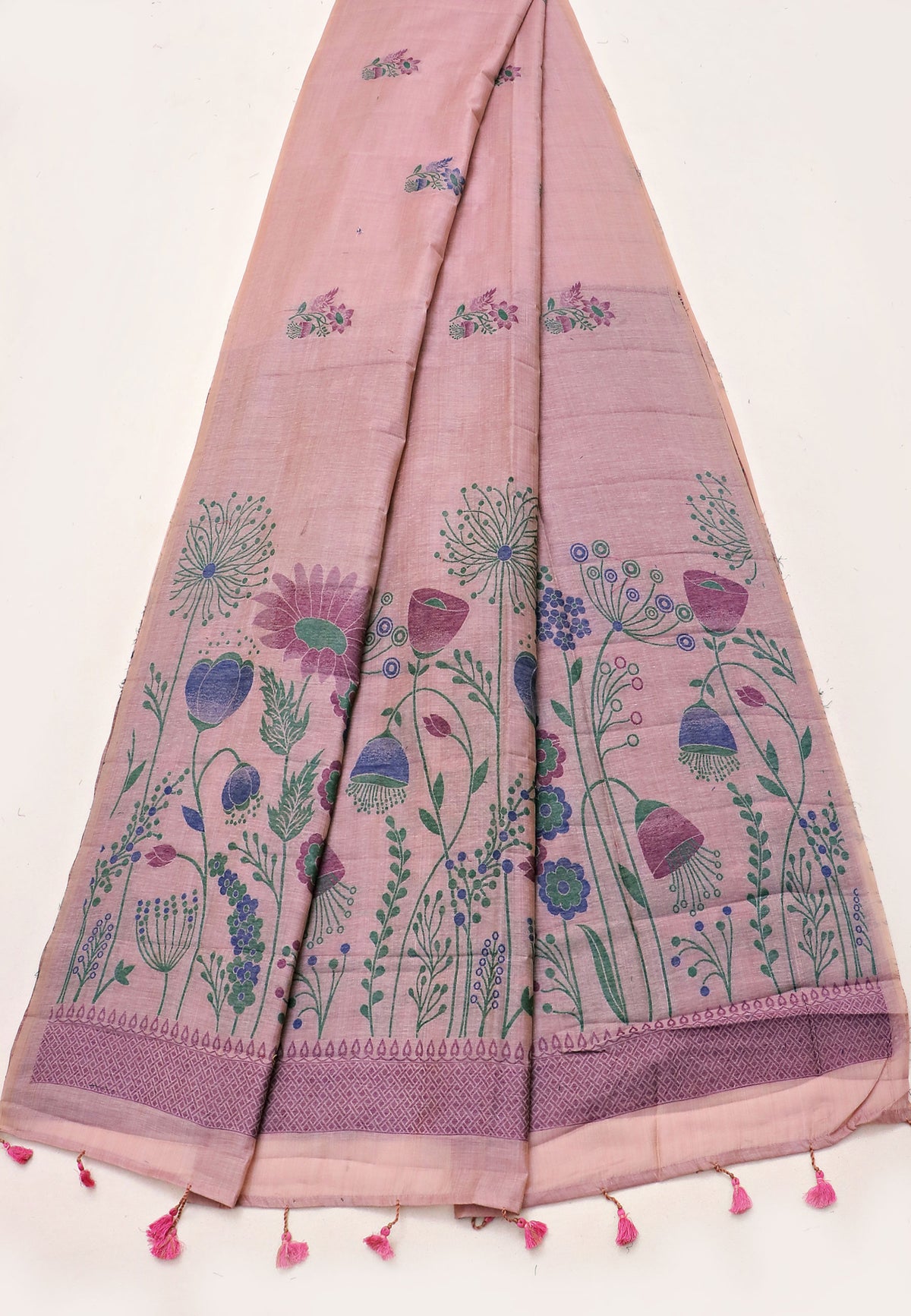 Samyoga Saree with Cream Colour and Border With Gold Shade-SA-821