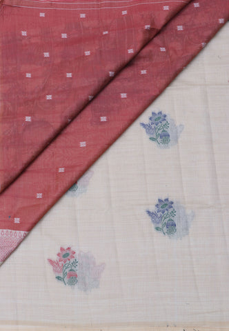 Samyoga Saree with Cream Colour and Border With Gold Shade-SA-820