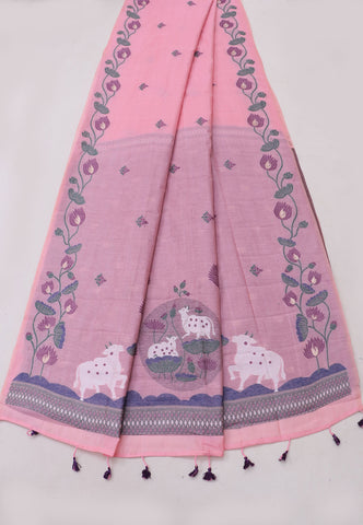Samyoga Saree with Cream Colour and Border With Gold Shade-SA-855