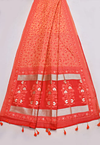 Samyoga Saree with Cream Colour and Border With Gold Shade-SA-860
