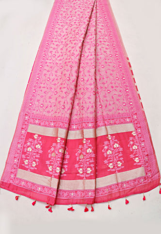 Samyoga Saree with Cream Colour and Border With Gold Shade-SA-859