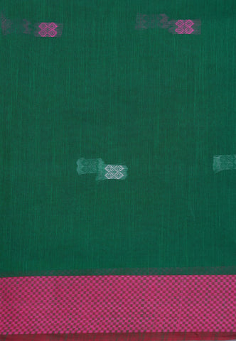 Kollam Katari Khadi With  Green Collur and Border with Pink Shade - (SA-238)