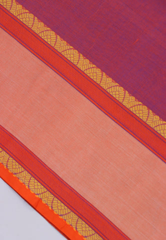 Kollam Katari Khadi With Light Blue Collur and Border with Red Shade - (SA-236)