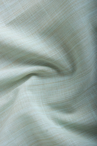 Alikam Khadi Cotton saree in Ice Blue with white slub texture -(SA-077) - Dakshin Weaves