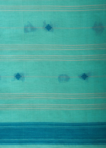 Venkatagiri Cotton saree in Grape Purple with hand woven lines and buttas - (SA-076) - Dakshin Weaves