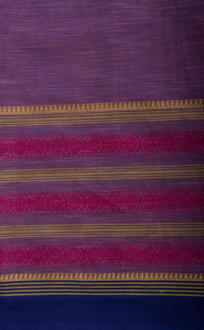 Chettinadu Cotton Saree in Lime Green and unique Block print motif -(SA-115)